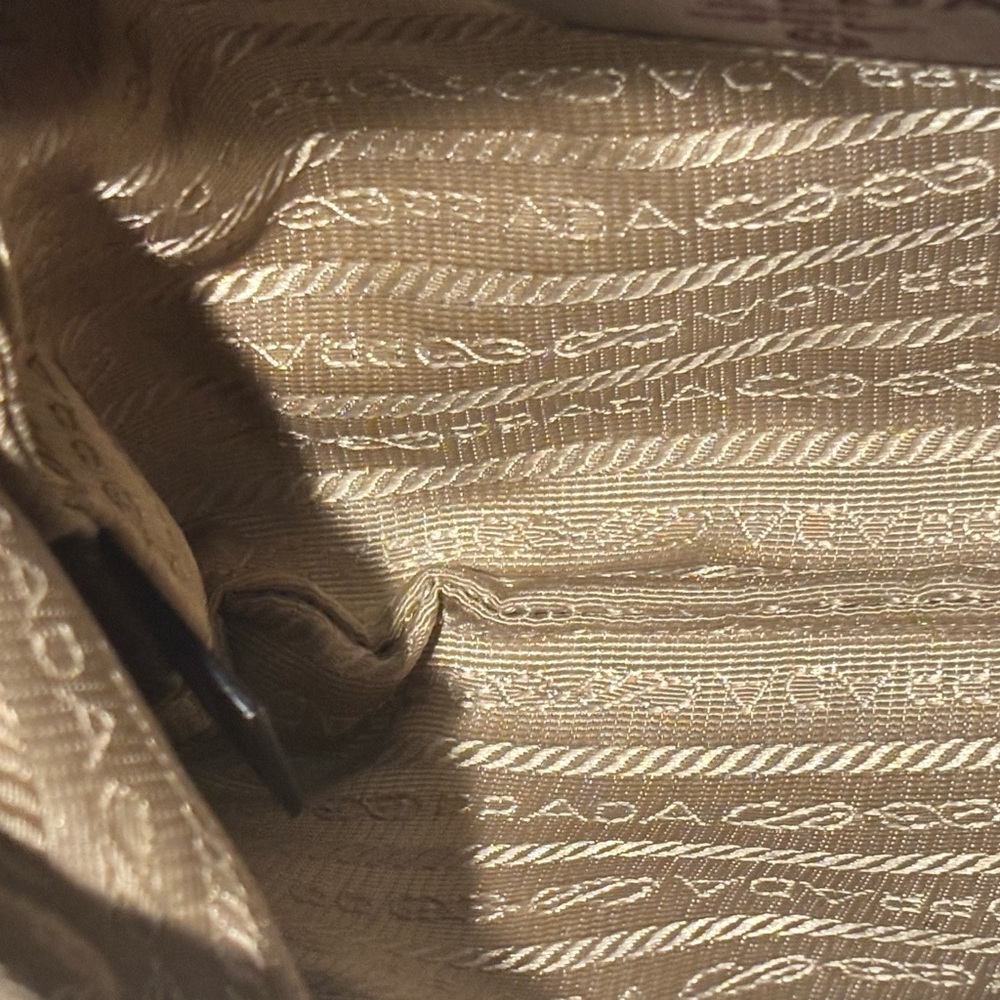 Prada Khaki Canvas and Brown Leather Messenger Bag - Picture 13 of 15
